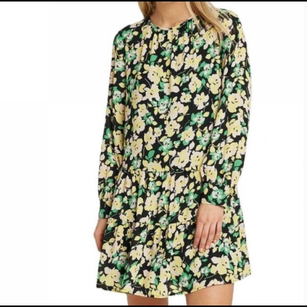 NWOT WhoWhatWear Flowy Pink and Black Floral Dress